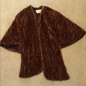 Vintage Real Fur Shaw